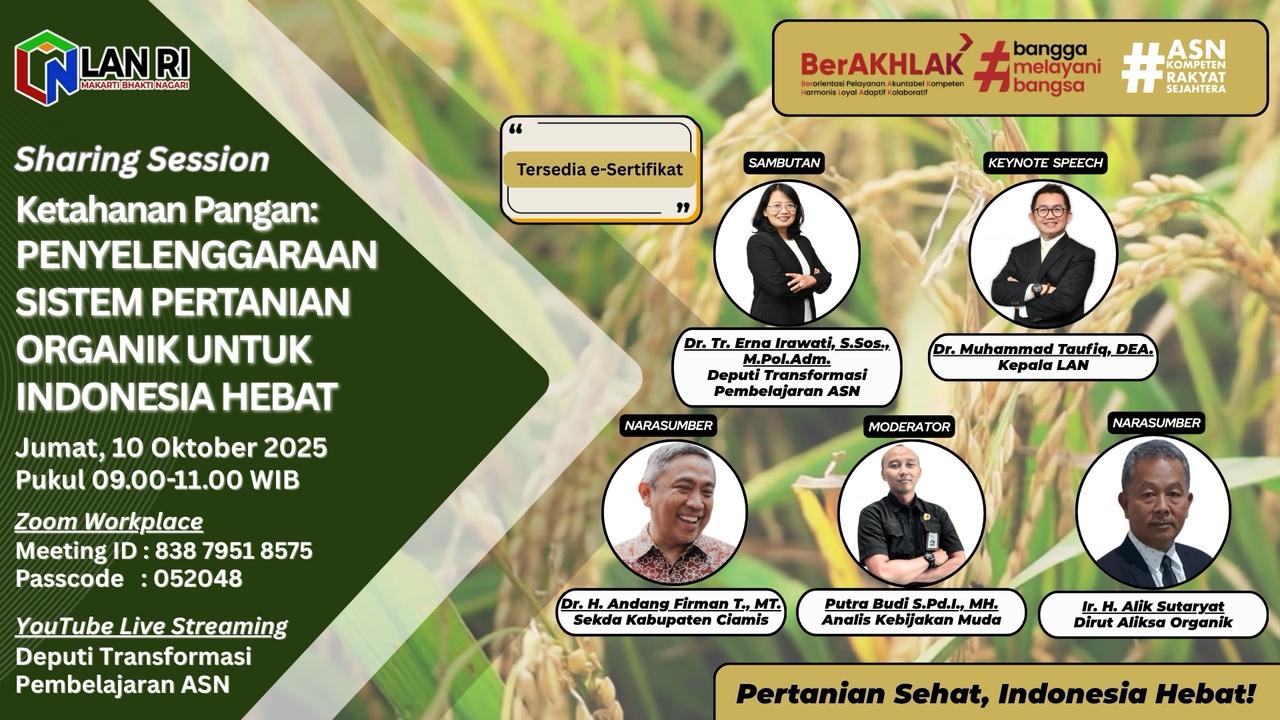 Penyelenggaraan Sistem Pertanian Organik untuk Indonesia Hebat